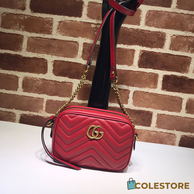 gucci marmont matelassé red CohotBag 2405 - 1