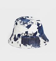 celine fisherman hat presbyopia brown / denim tie-dye - 6