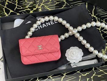 2020 autumn and winter new pearl shoulder strap chest bag