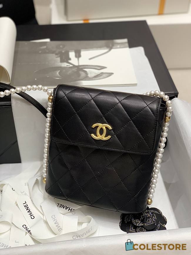 Chanel Pearl Chain Bag Black - 1