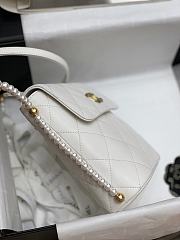Chanel Pearl Chain Bag White - 5