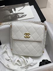 Chanel Pearl Chain Bag White - 1