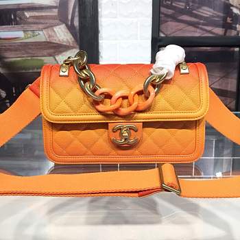  chanel orange gradient chain bag