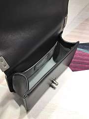 Chanel Matte Boy Bag 20cm Black With Sliver Hardware - 3