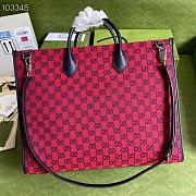 Red GG Multicolour large tote bag 659980 Size 43 x 34 x 18.5cm. 880780 - 5