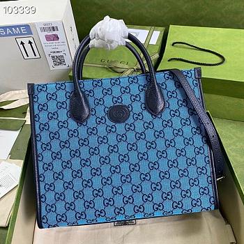 Blue Gucci Multicolour small tote bag_659983_312614cm850750