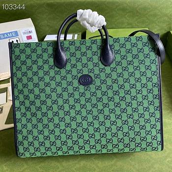 Green Gucci Multicolour large tote bag_659980 43 x 34 x 18.5cm. 880780