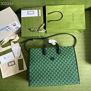 Green Gucci Multicolour large tote bag_659980 43 x 34 x 18.5cm. 880780 - 5