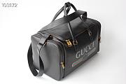Gucci Women's Black Print Leather Travel Bag 46cm  - 5