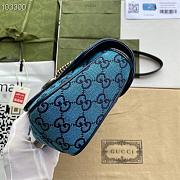 Blue Gucci Marmont Multicolour GG Canvas Small Shoulder Bag_ 443497_size: 26 x 15 x 7. 880780 - 2