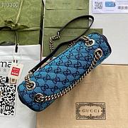 Blue Gucci Marmont Multicolour GG Canvas Small Shoulder Bag_ 443497_size: 26 x 15 x 7. 880780 - 3