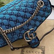 Blue Gucci Marmont Multicolour GG Canvas Small Shoulder Bag_ 443497_size: 26 x 15 x 7. 880780 - 5