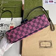 Pink Gucci Marmont Multicolour GG Canvas Small Shoulder Bag 26cm - 5