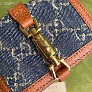 Gucci 1961 Jackie Denim Card Case Wallet_645536_size11× 8.5x 3cm - 2
