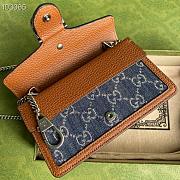Gucci Dionysus Super Mini Bag Blue and Ivory GG Jacquard Denim 16.5cm - 5