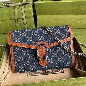 Colestore Gucci Dionysus Small denim shoulder bag 401231 20cm