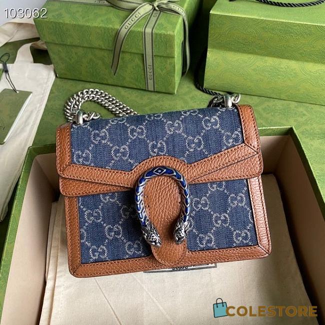 Blue Gucci GG Mini Dionysus Shoulder Bag 421970 20cm - 1