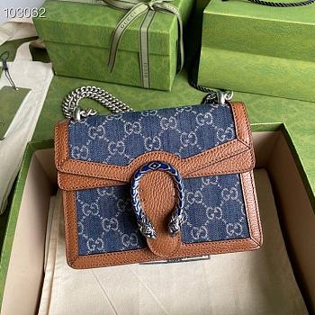 Blue Gucci GG Mini Dionysus Shoulder Bag 421970 20cm