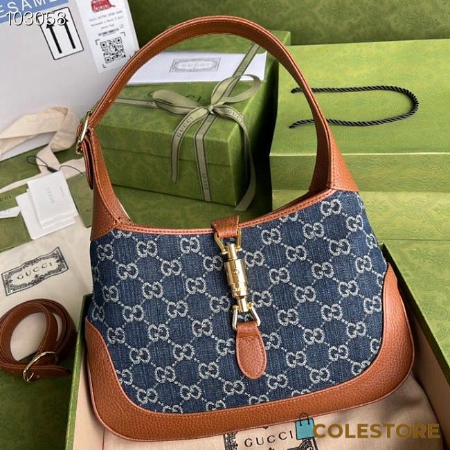 Gucci Jackie 1961 shoulder bag Dark blue 28cm - 1