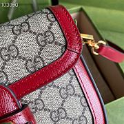 Gucci Red Beige GG Horsebit 1955 Mini Bag 658574 Size 20.5x14x5cm - 4