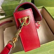 Gucci Red Beige GG Horsebit 1955 Mini Bag 658574 Size 20.5x14x5cm - 6