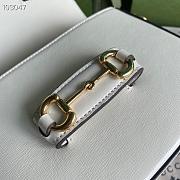 White Leather Beige Gucci Horsebit 1955 mini bag  658574 Size: 20.5x14x5cm - 3