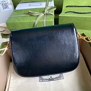Black Leather Beige Gucci Horsebit 1955 mini bag 20.5cm - 3