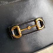 Black Leather Beige Gucci Horsebit 1955 mini bag 20.5cm - 6