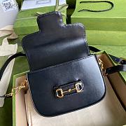 Black Leather Beige Gucci Horsebit 1955 mini bag 20.5cm - 5