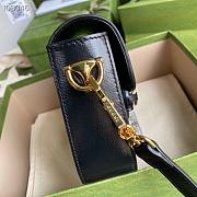 Black Leather Beige Gucci Horsebit 1955 mini bag 20.5cm - 2