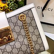 Gucci White Leather Padlock GG small shoulder bag 498156 26cm - 6