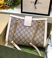 Gucci White Leather Padlock GG small shoulder bag 498156 26cm - 3