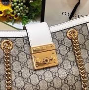 Gucci White Leather Padlock GG small shoulder bag 498156 26cm - 5