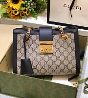 Gucci Dark Blue Padlock GG small shoulder bag 498156 26cm - 1