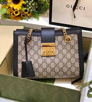 Gucci Dark Blue Padlock GG small shoulder bag 498156 26cm