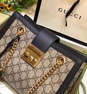 Gucci Dark Blue Padlock GG small shoulder bag 498156 26cm - 2