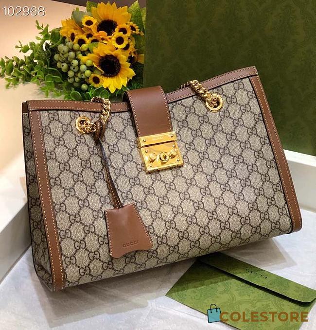 Gucci Padlock GG menium shoulder bag with Gold-tone 35cm - 1