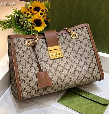 Gucci Padlock GG menium shoulder bag with Gold-tone 35cm
