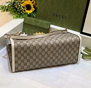 Gucci White Leather Padlock GG medium shoulder bag 479197 Size 35cm - 2