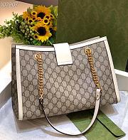 Gucci White Leather Padlock GG medium shoulder bag 479197 Size 35cm - 3