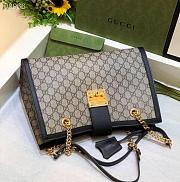 Gucci Dark Blue Padlock GG medium shoulder bag 479197 Size 35cm - 6