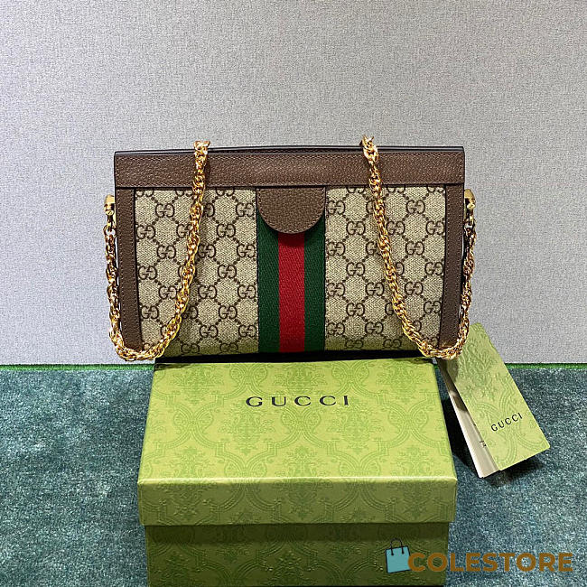  GUCCI Ophidia GG Supreme Canvas shoulder bag 26cm - 1