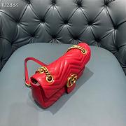 Colestore Gucci Marmont Matelassé leather Small Bag Red 26cm - 2