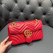 Colestore Gucci Marmont Matelassé leather Small Bag Red 26cm - 4