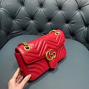 Colestore Gucci Marmont Matelassé leather Small Bag Red 26cm - 3