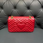 Colestore Gucci Marmont Matelassé leather Small Bag Red 26cm - 5