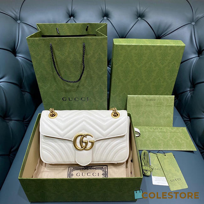 Gucci Marmont Matelassé leather White 26cm - 1
