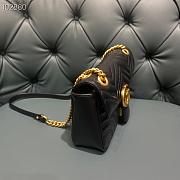 Gucci Marmont Small Matelassé Black 443497 Size 26cm - 2