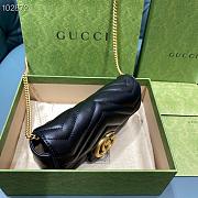 Gucci Black Marmont Matelassé Leather Super Mini Bag 16.5cm - 5
