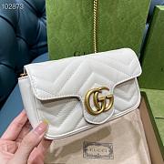 Gucci White Marmont Matelassé Leather Super Mini Bag 16.5cm - 4